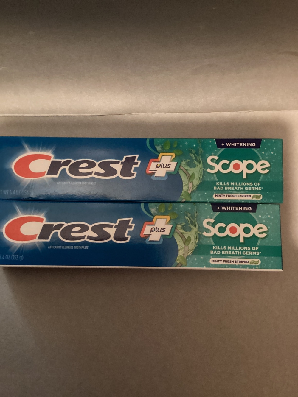 Crest Plus Scope Minty Fresh Striped Toothpaste - Blue & Green Packaging